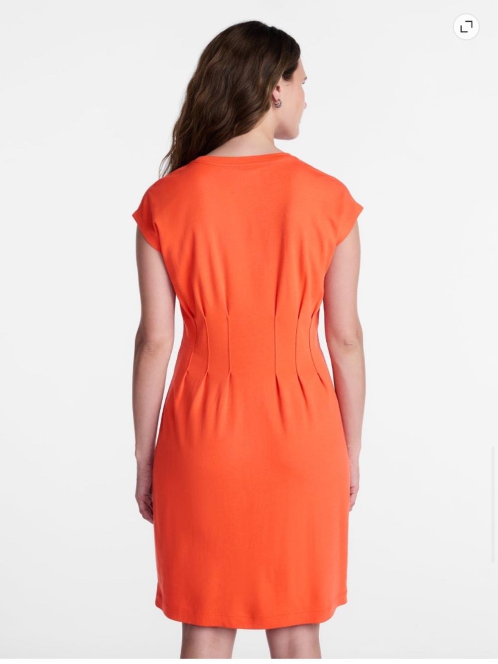 Time and Tru Women’s Orange Lava Pleated Waist Mini Dress Size XXL NWT - Picture 5 of 7